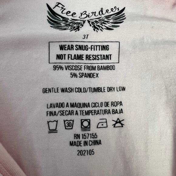 free birdies toddler bamboo footed‎ pajamas 3T - Picture 4 of 4